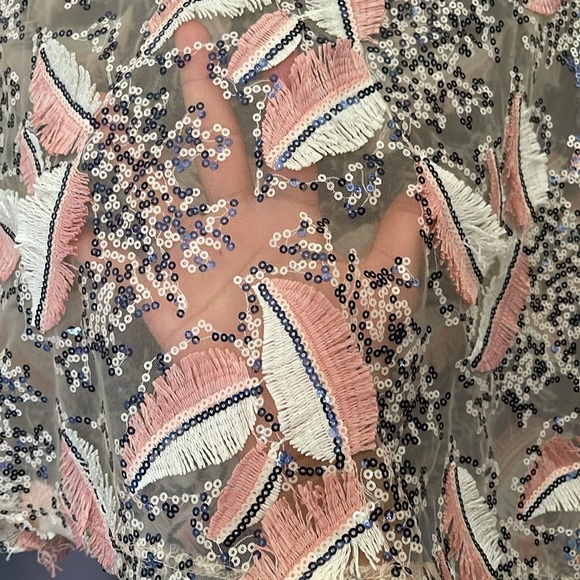 Zara Sheer sequined Top blouse size S - Picture 2 of 3